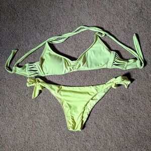 Neon yellow bikini